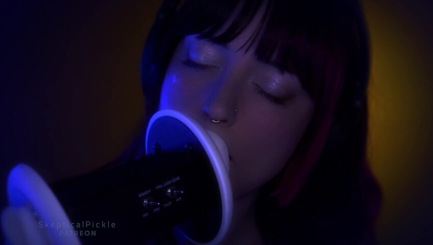 SkepticalPickle ASMR - Deep Slow Ear Blowing & Wet Mouth Sounds