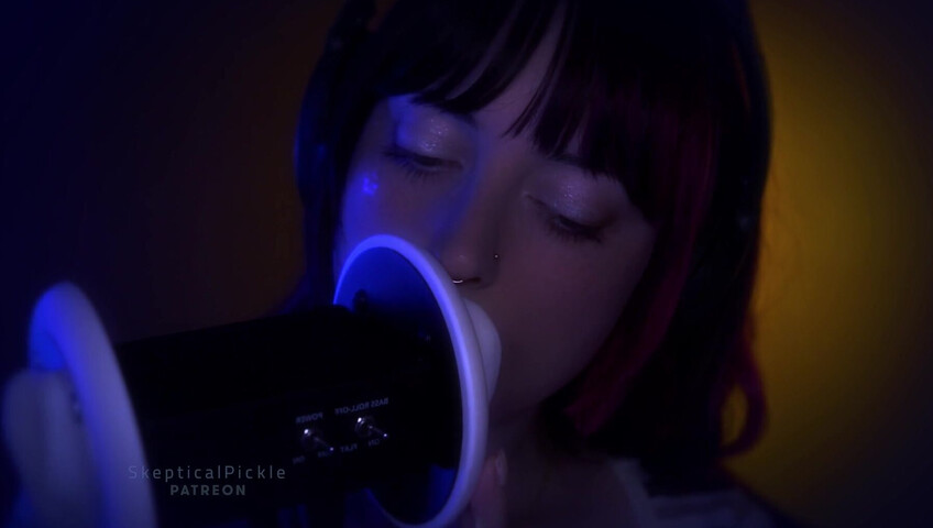 SkepticalPickle ASMR - Deep Slow Ear Blowing & Wet Mouth Sounds