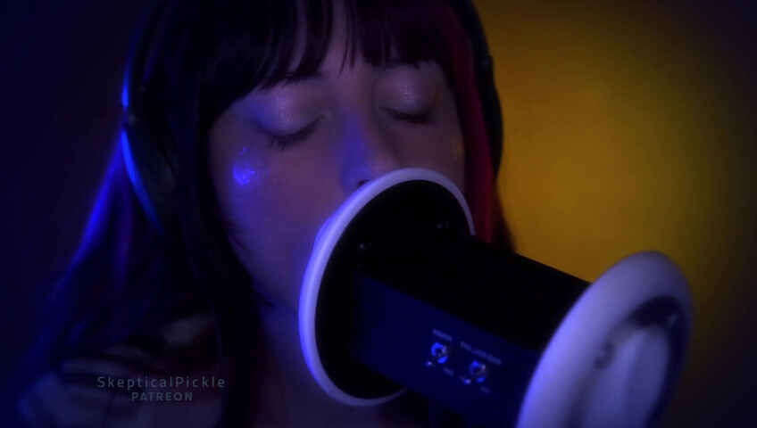 SkepticalPickle ASMR - Deep Slow Ear Blowing & Wet Mouth Sounds
