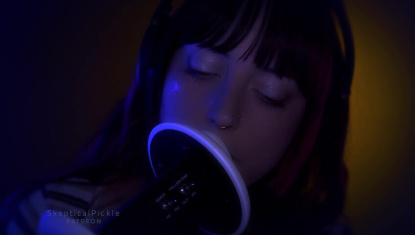 SkepticalPickle ASMR - Deep Slow Ear Blowing & Wet Mouth Sounds