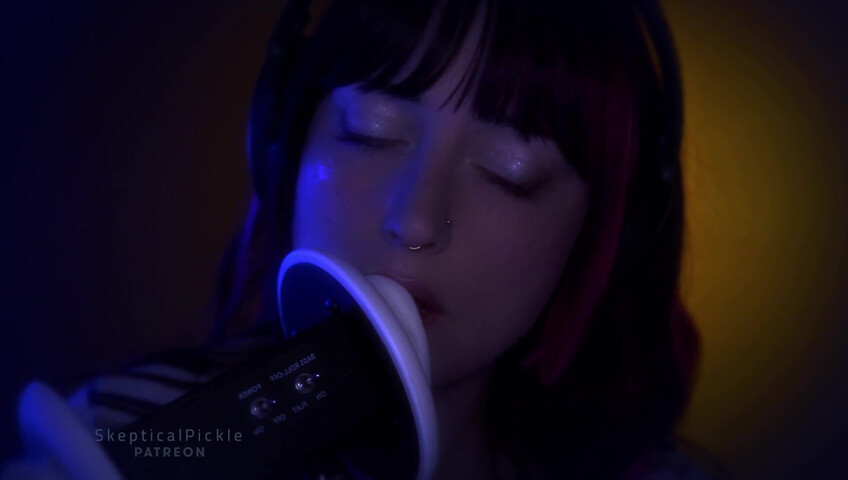 SkepticalPickle ASMR - Deep Slow Ear Blowing & Wet Mouth Sounds