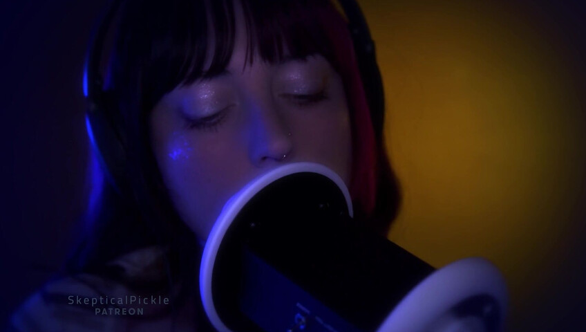 SkepticalPickle ASMR - Deep Slow Ear Blowing & Wet Mouth Sounds
