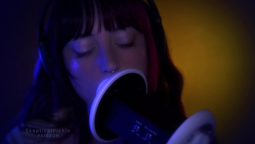 SkepticalPickle ASMR - Deep Slow Ear Blowing & Wet Mouth Sounds