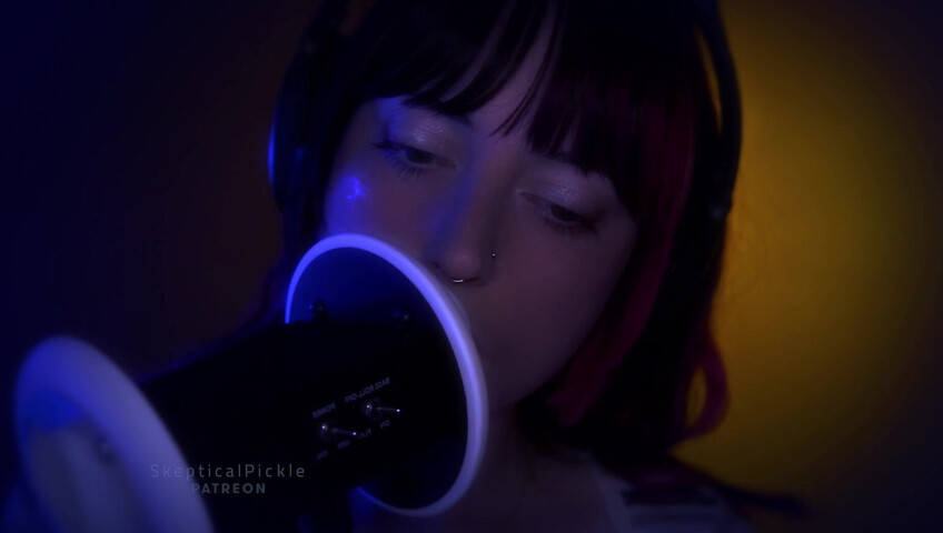 SkepticalPickle ASMR - Deep Slow Ear Blowing & Wet Mouth Sounds