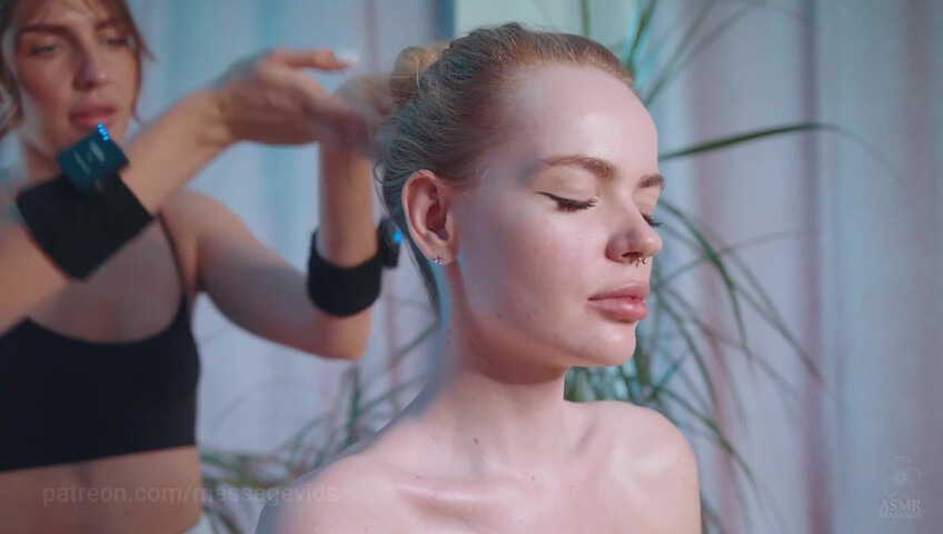 ASMR Massage - Shoulders Massage by Olga to Agata