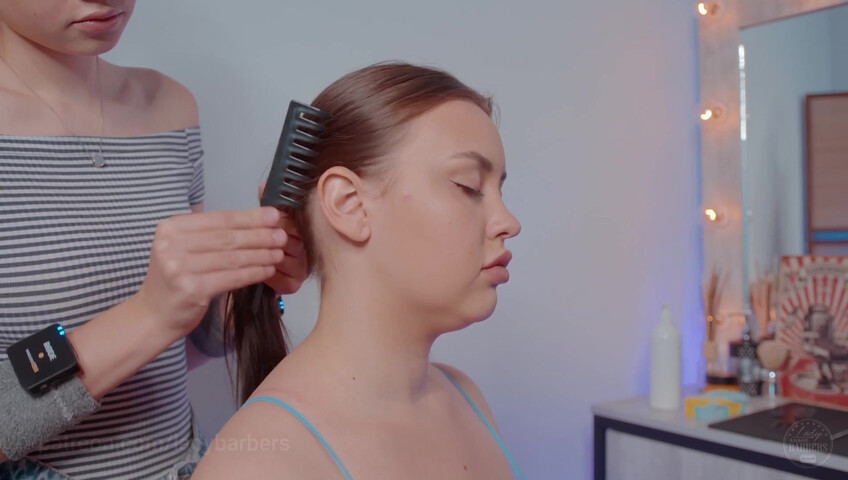 ASMR Massage - Shoulders and Breasts Massage by Sandra to Liza