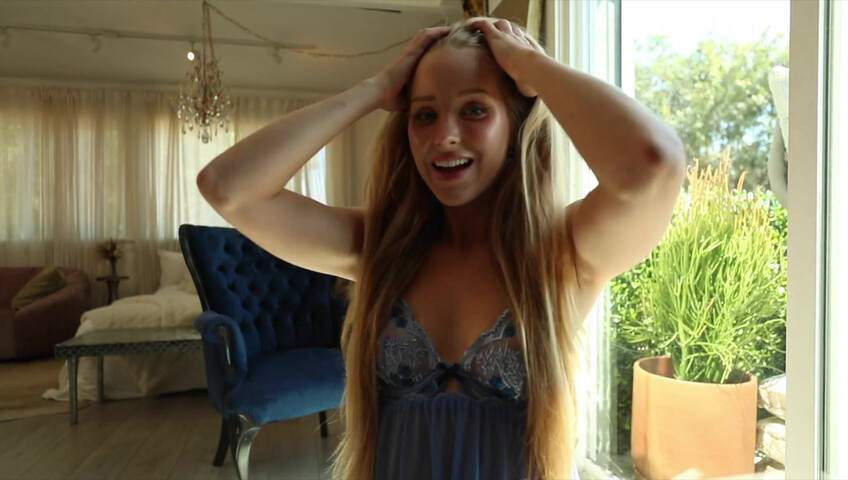 Caroline Zalog - Ass Close Up - Blue Try-on Haul