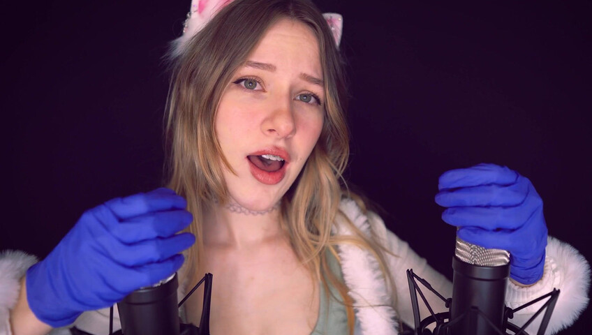 Diddly ASMR - Cat Girl Stroking 2 Mics