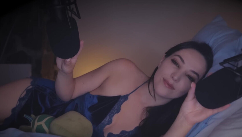 [ASMR] FALL ASLEEP NEXT TO YOUR WIFE (ramble + head massage)