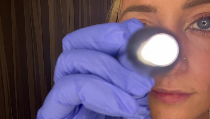 Miss Cassi ASMR - School Nurse Gives a Titjob