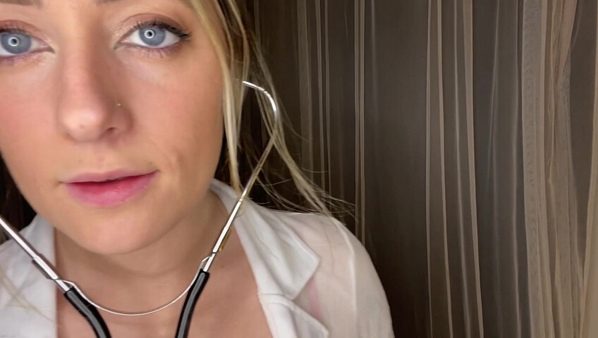 Miss Cassi ASMR - School Nurse Gives a Titjob