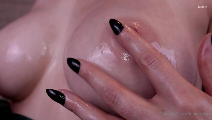 Ginger Asmr - Oiled tits and nipple play
