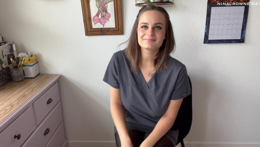 Nina Crowne - Angry Nurse Gloved Handjob