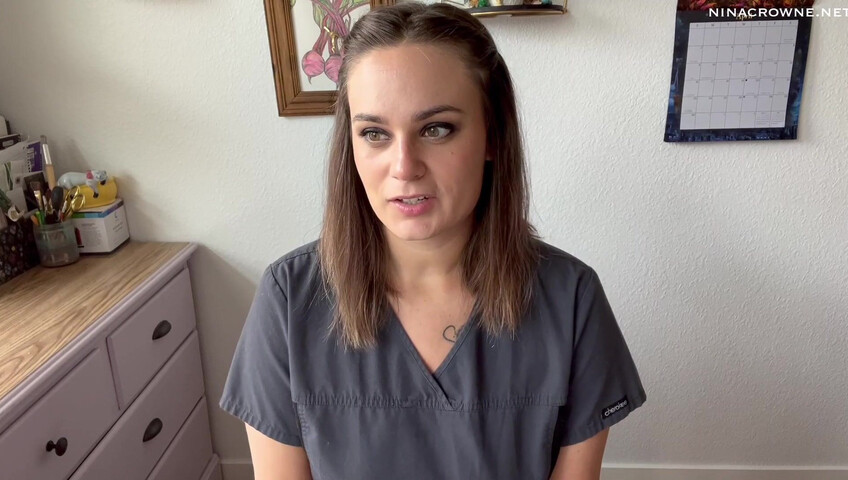 Nina Crowne - Angry Nurse Gloved Handjob