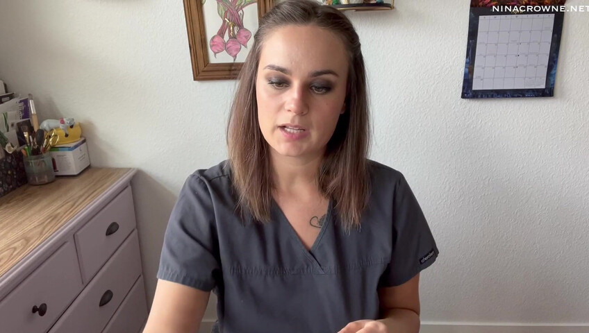 Nina Crowne - Angry Nurse Gloved Handjob