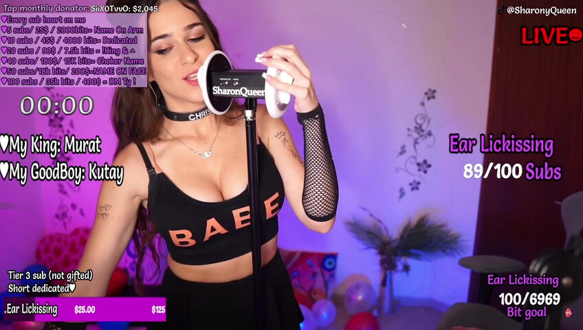 SharonQueen ASMR - Sexy Ear Licking