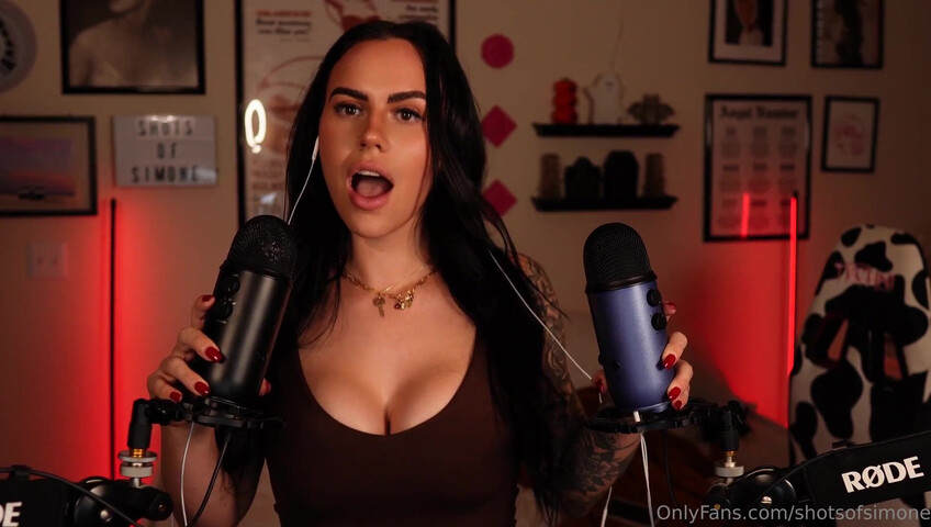 Simone ASMR - Ear to Ear Countdown JOI