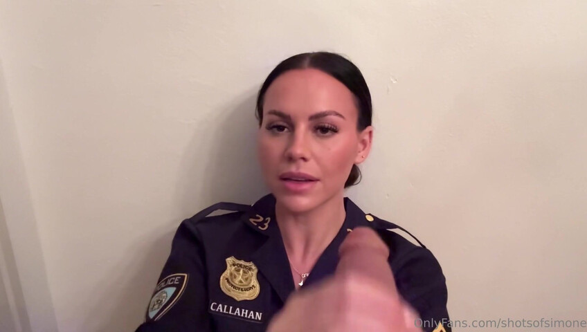 Simone ASMR Officer inspects Your Dick joi