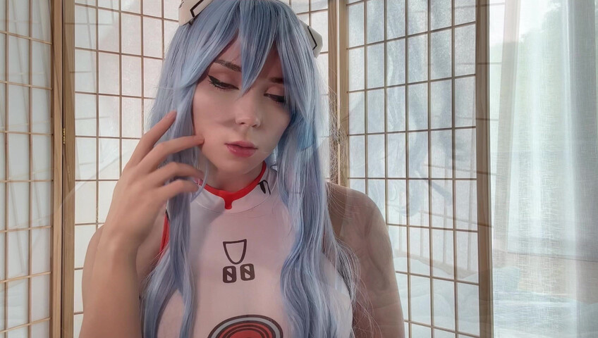 Sweetie Fox - Rei Ayanami from Evangelion Fucks Horny Pussy till Orgasm