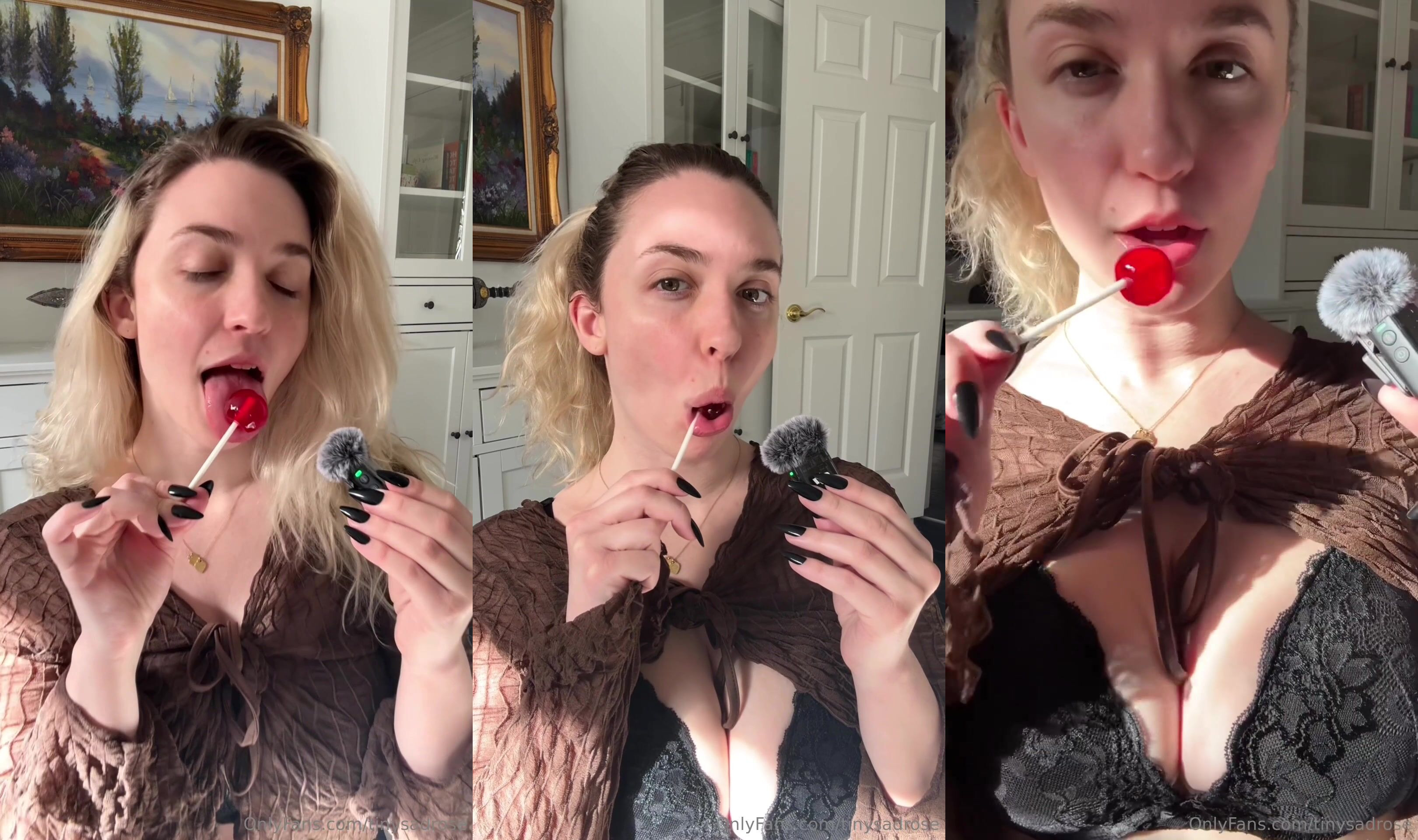 Rose ASMR - Licking & Sucking Lollipop